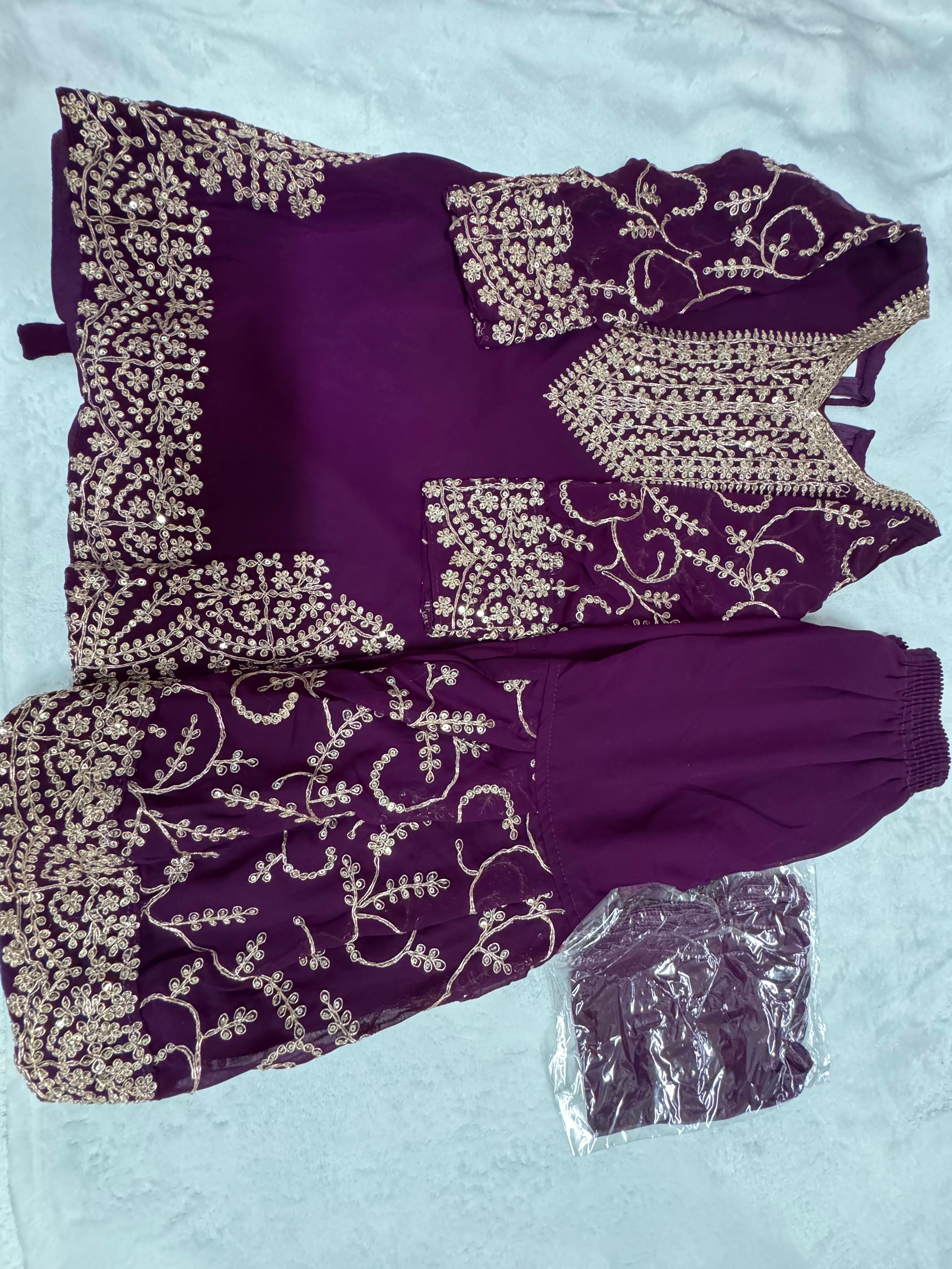 Kids Kurthi Set with Jari worked