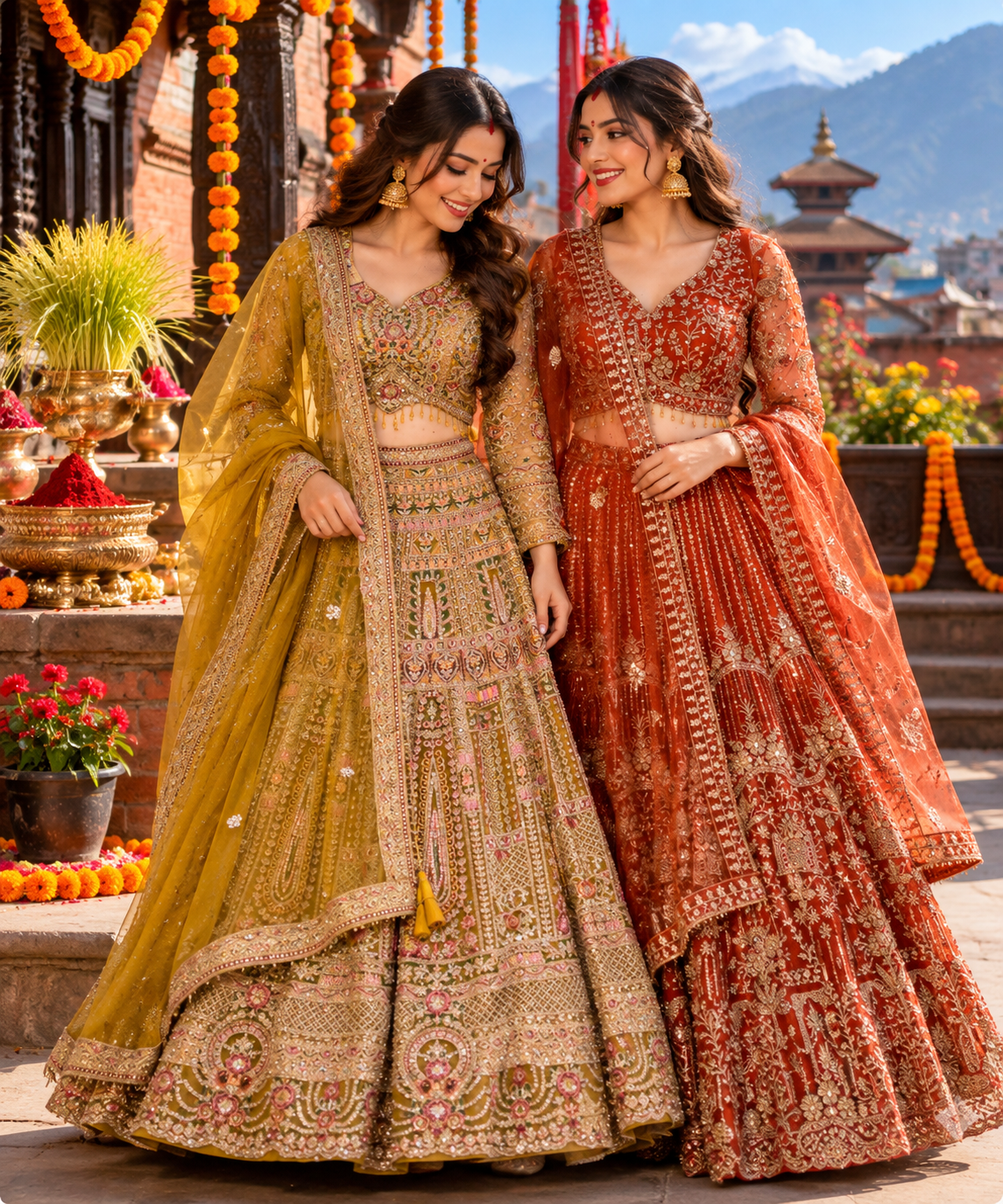 Lehanga With Heavy Embroidery And Stone Work