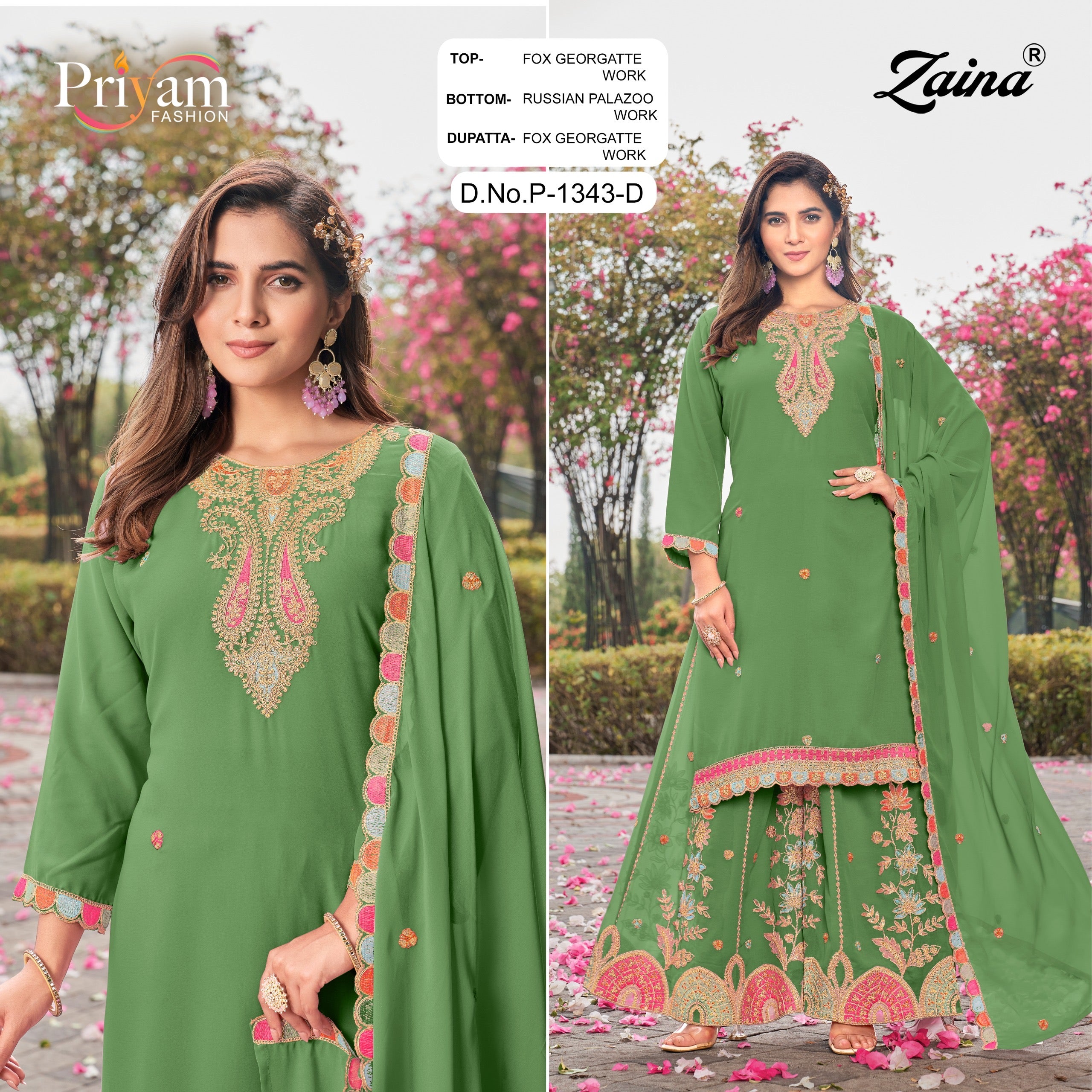 Priyam Plazzo Set With embroidary work