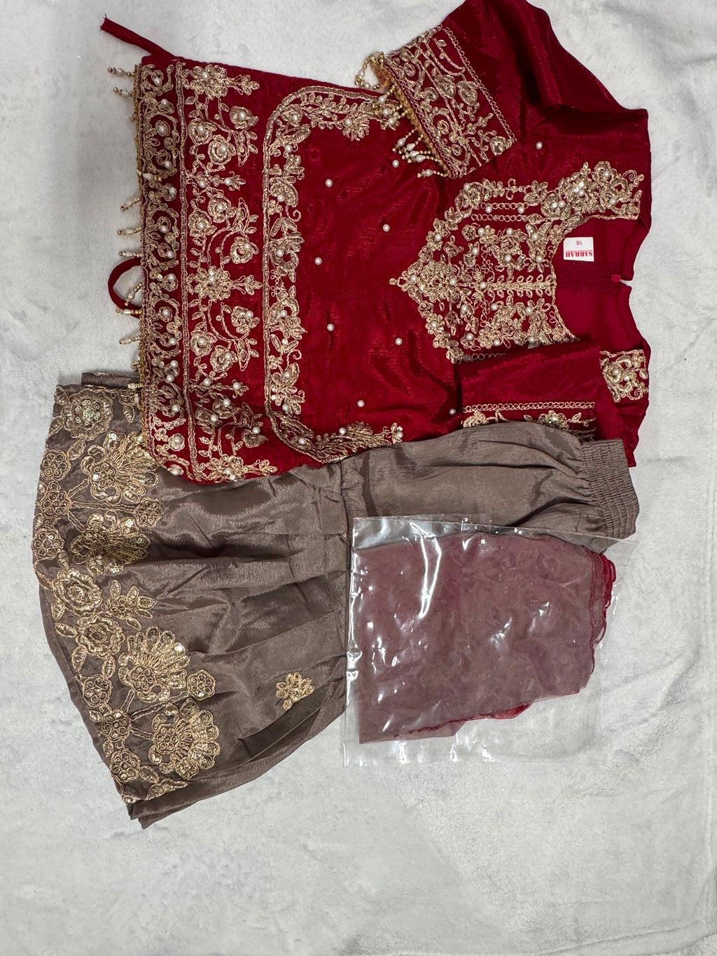 Kids Kurthi Set with Jari worked