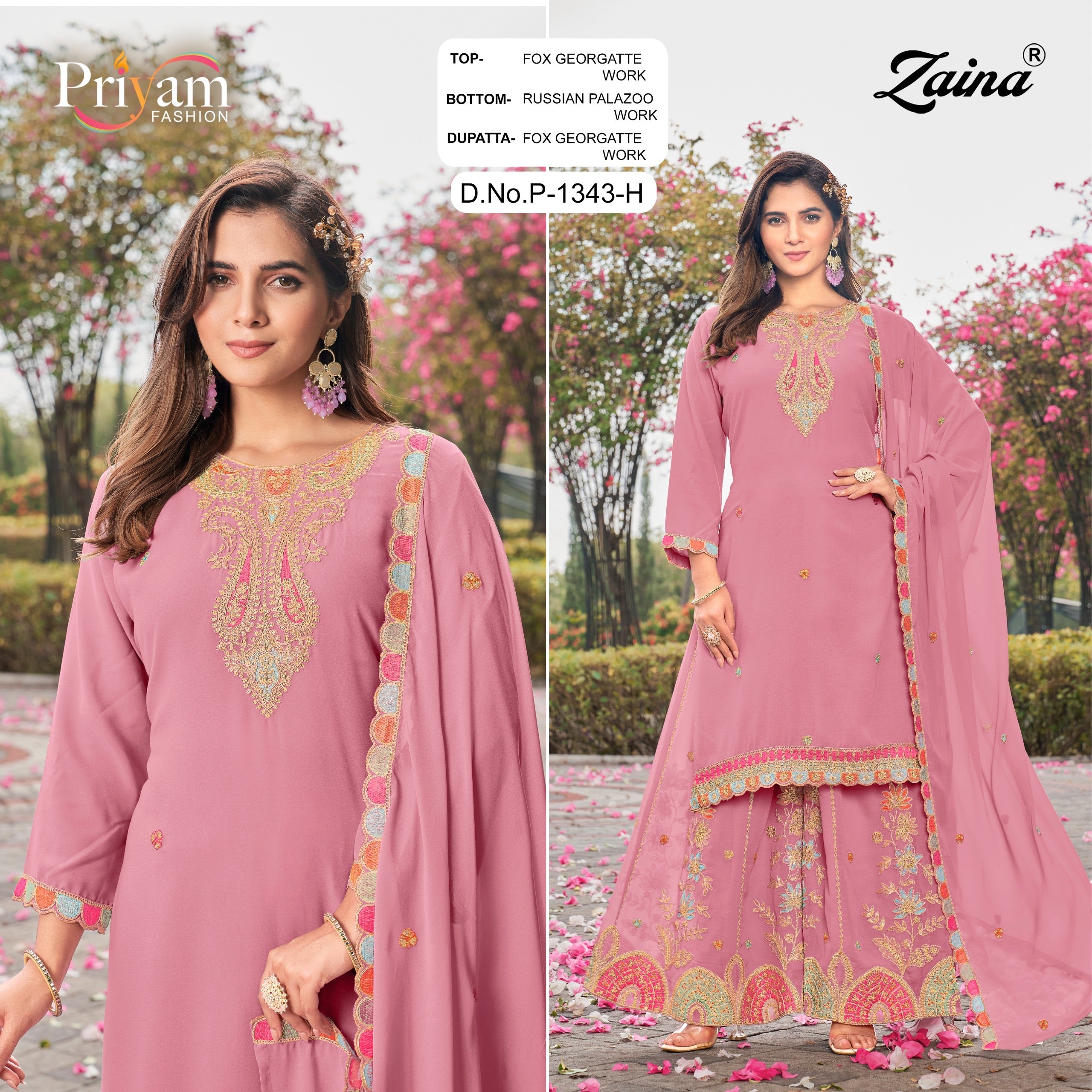 Priyam Plazzo Set With embroidary work