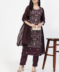 Embroidary silk kurtha set with inner linen