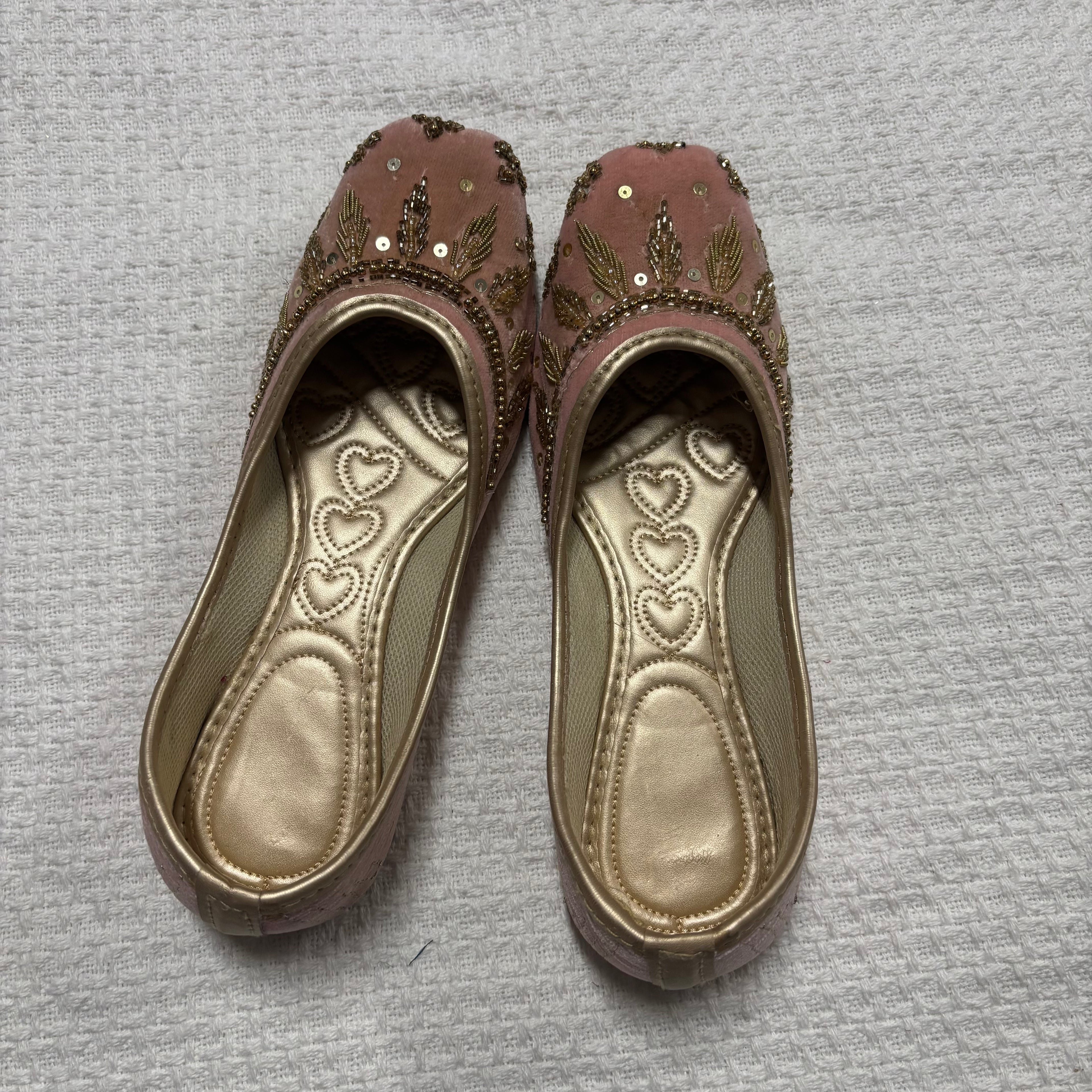 Embroidered and Stone Hand Work Khussa Sandal: Indian and Pakistani Jutti with Beads
