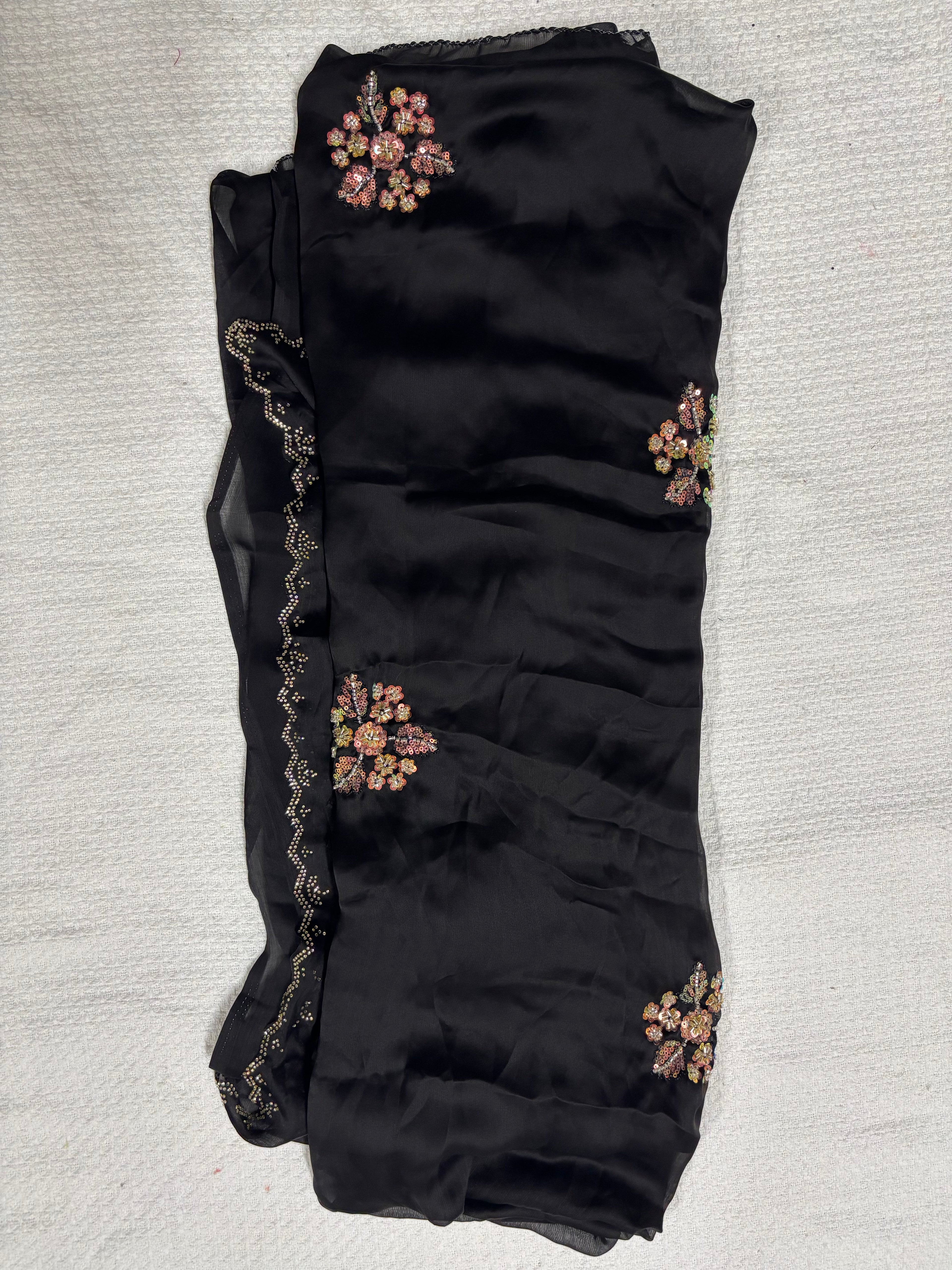 Fendy Silk Handwork Ready To Wear Saree