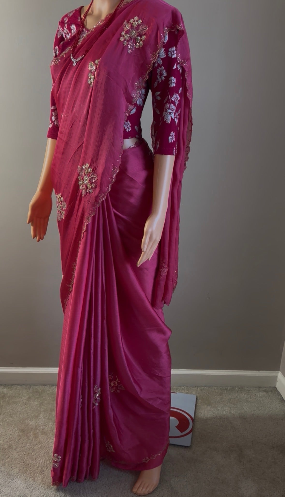 Fendy Silk Handwork Ready To Wear Saree