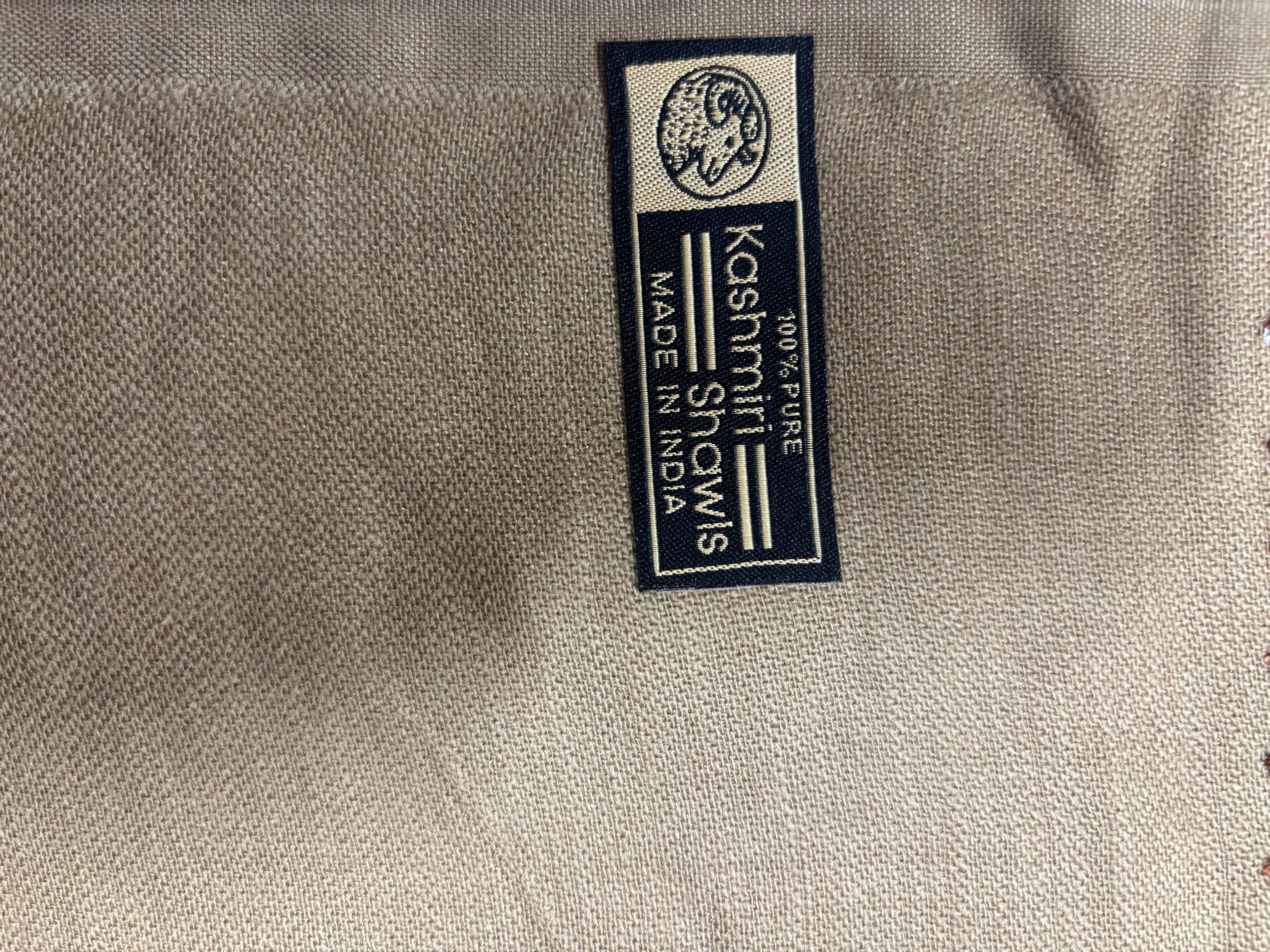 100% Kashmiri Shawl With Heavy Floral Pattern