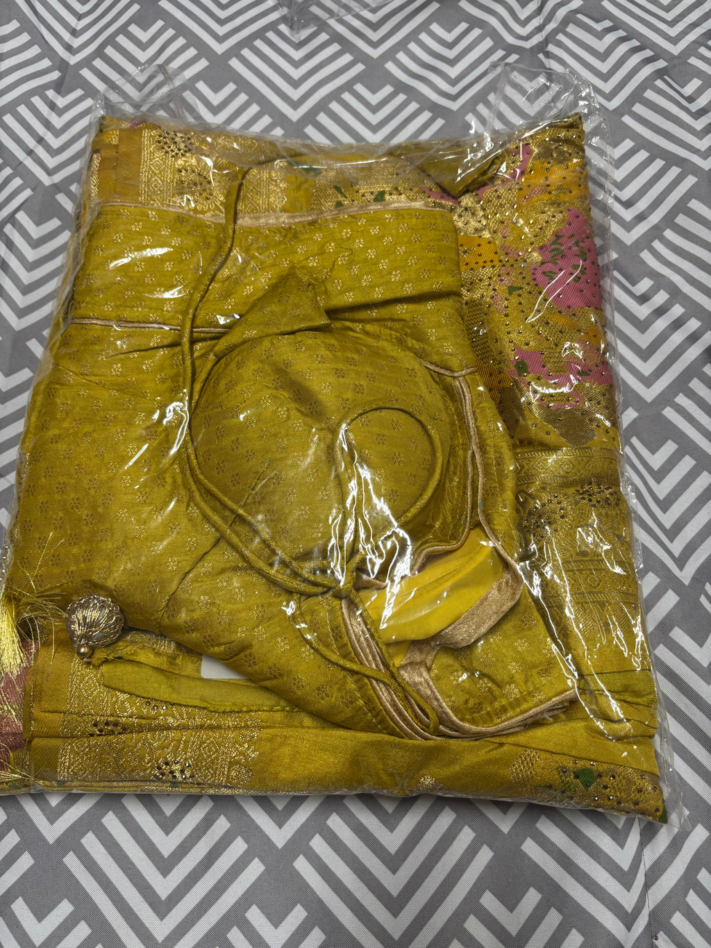 Authentic Banarasi Patrila saree with seroski work