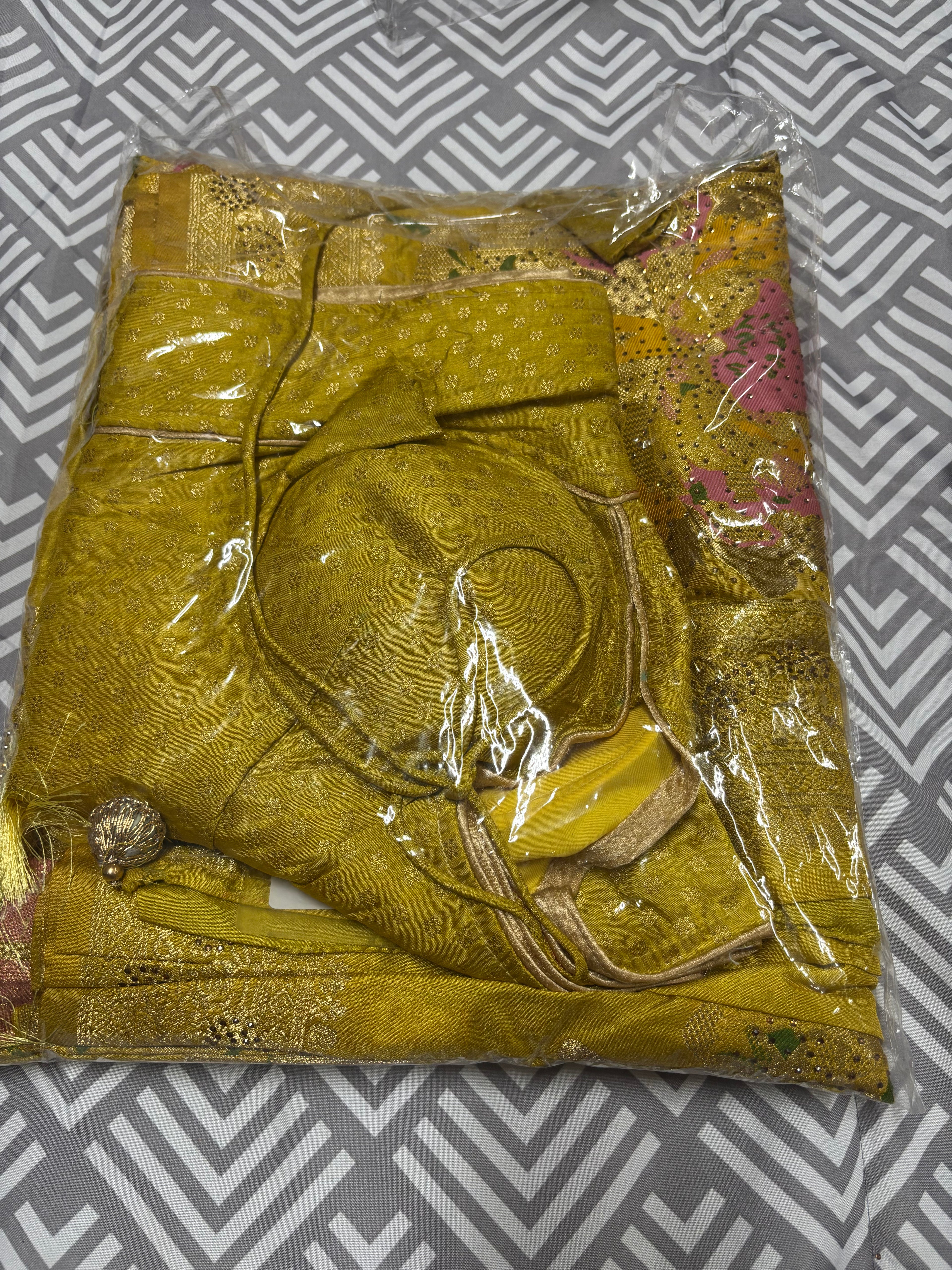 Authentic Banarasi Patrila saree with seroski work