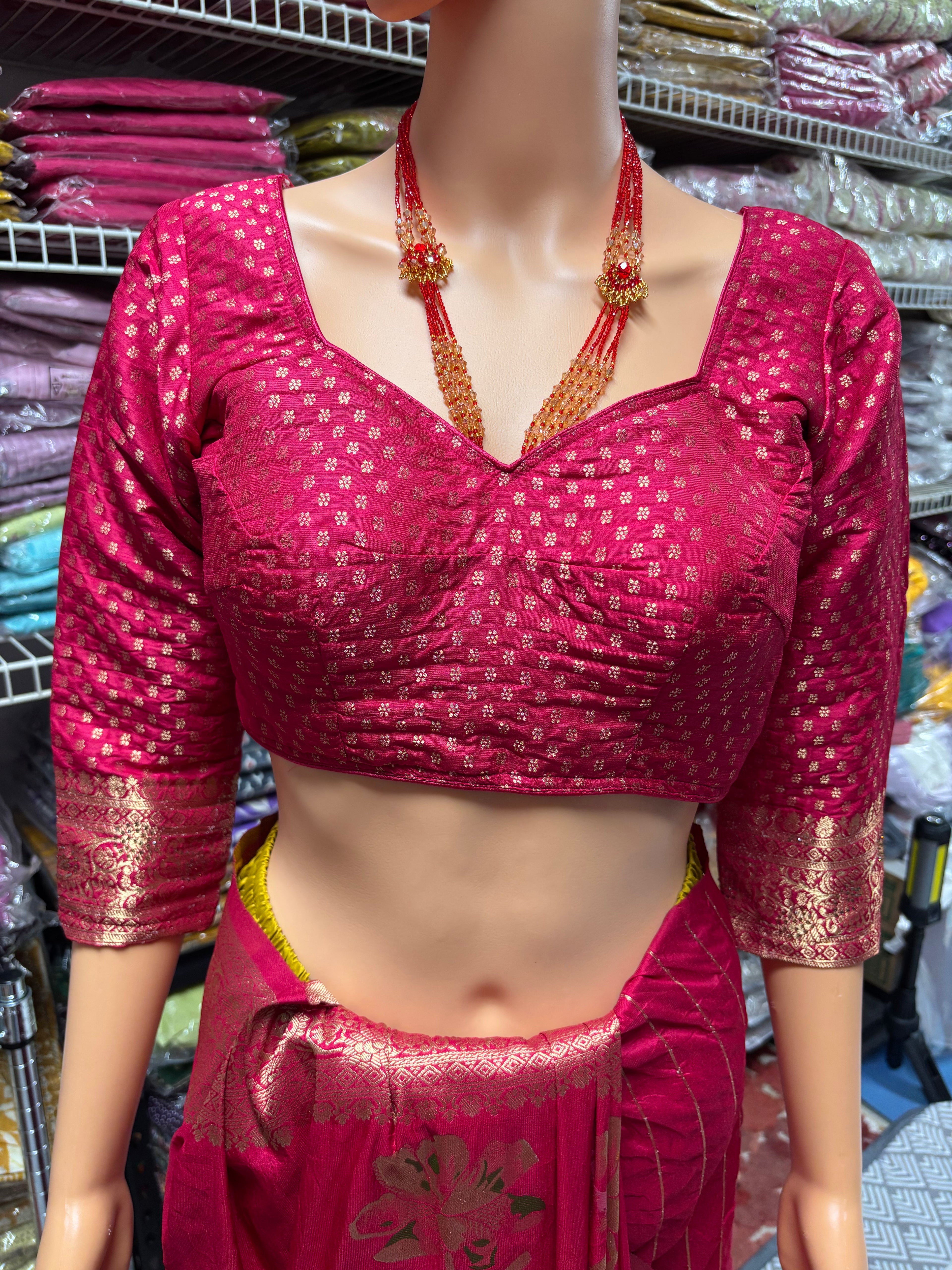 Authentic Banarasi Patrila saree with seroski work