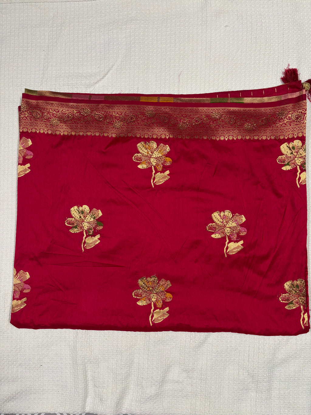 Authentic Banarasi Patrila saree with seroski work
