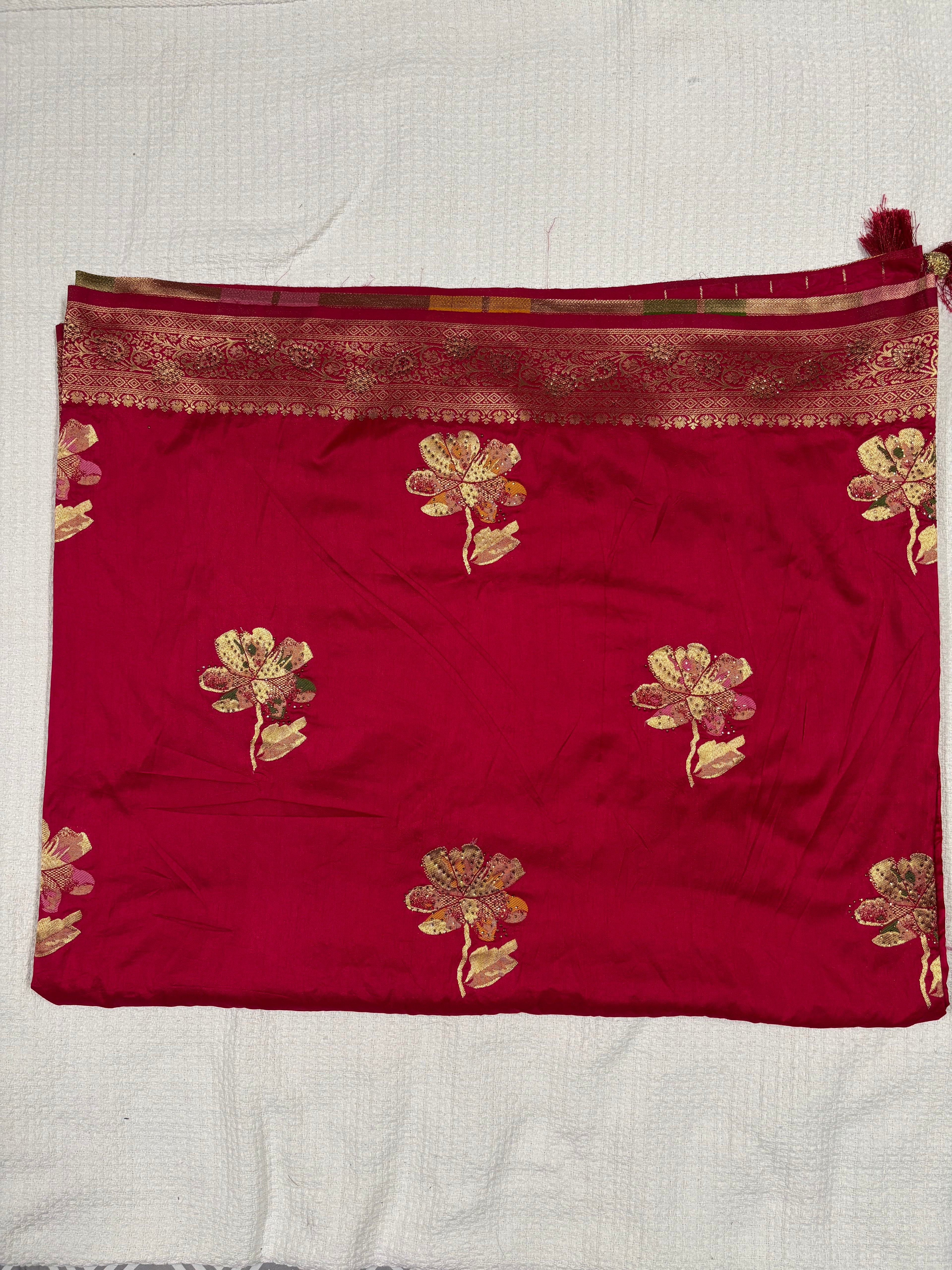 Authentic Banarasi Patrila saree with seroski work
