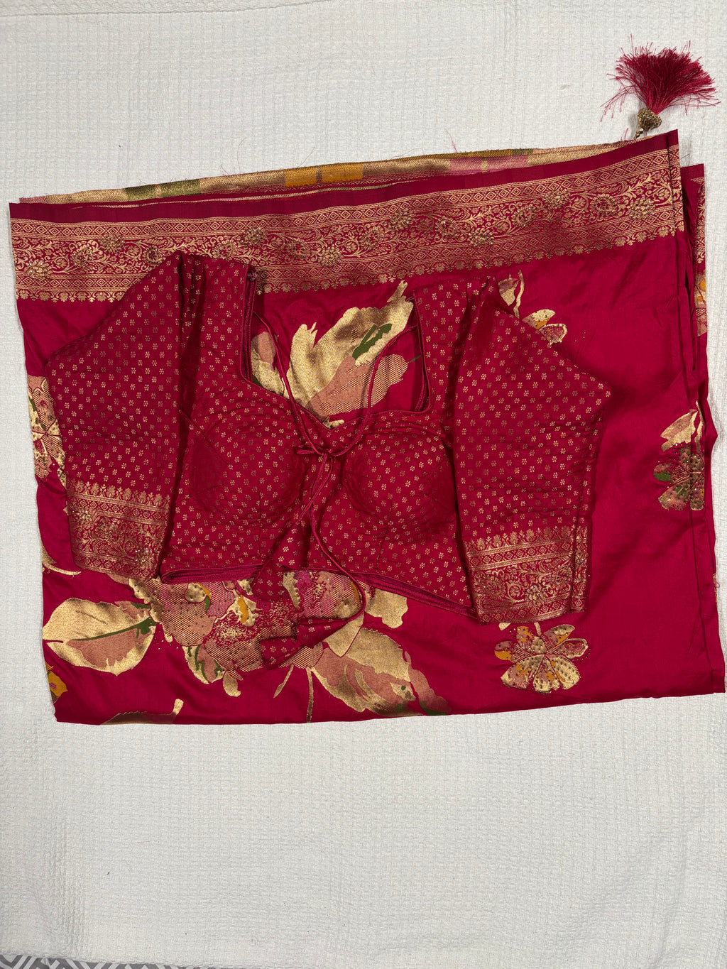 Authentic Banarasi Patrila saree with seroski work