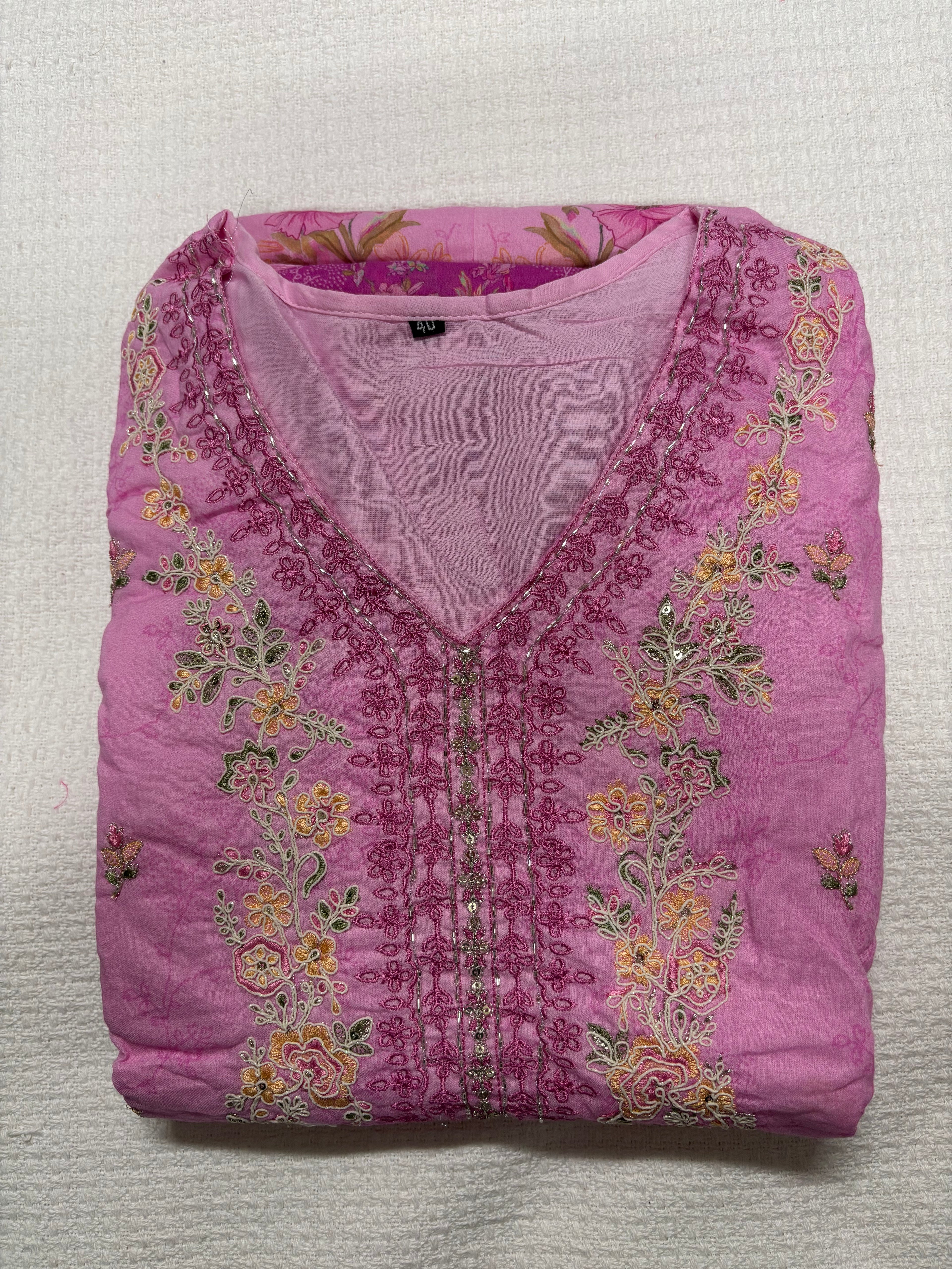 Floral Umbrella Salwar Set On Pure Soft Cotton