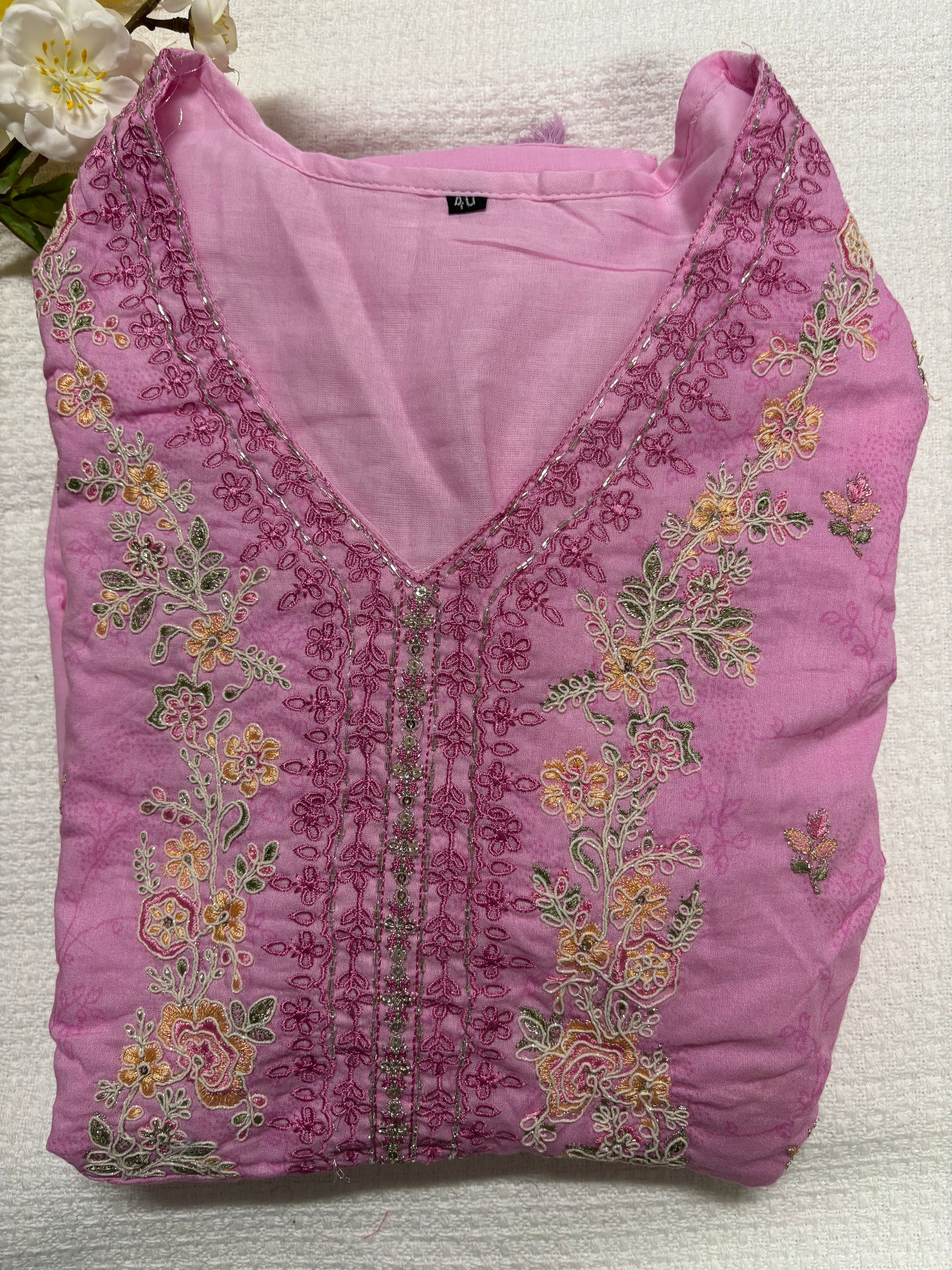 Floral Umbrella Salwar Set On Pure Soft Cotton