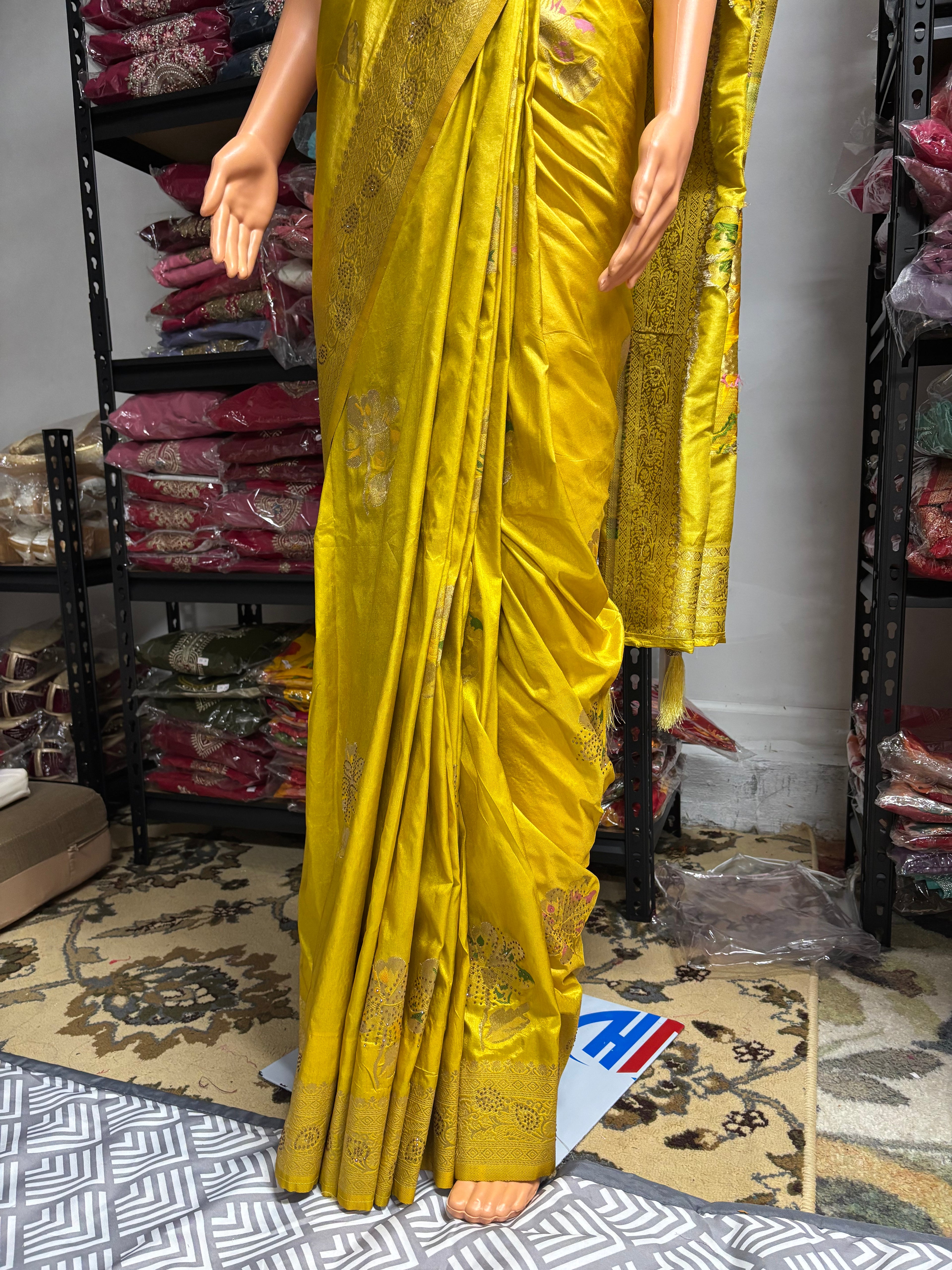 Authentic Banarasi Patrila saree with seroski work