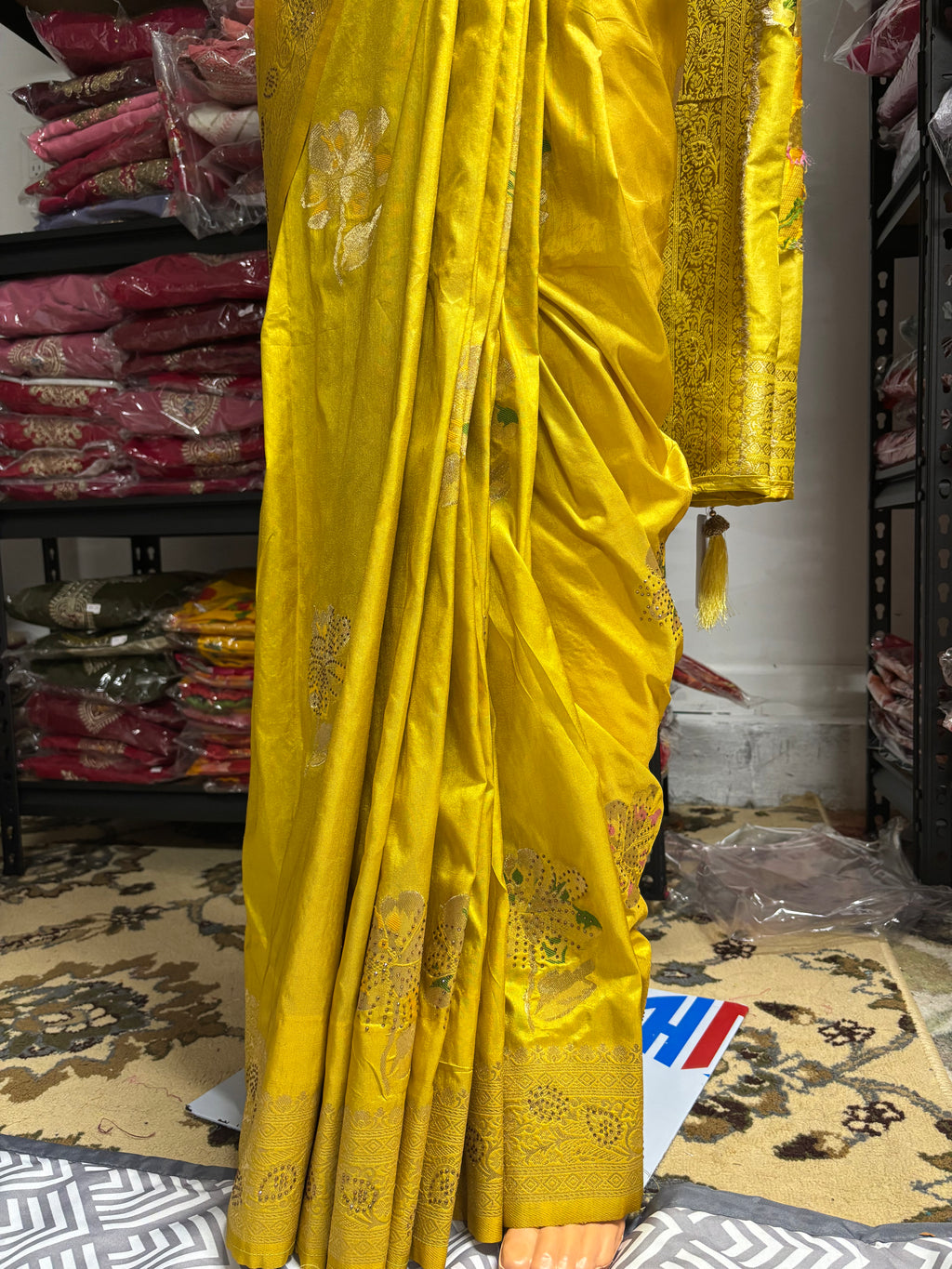 Authentic Banarasi Patrila saree with seroski work