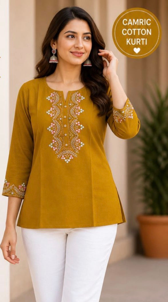 Camric Cotton Short Kurthi