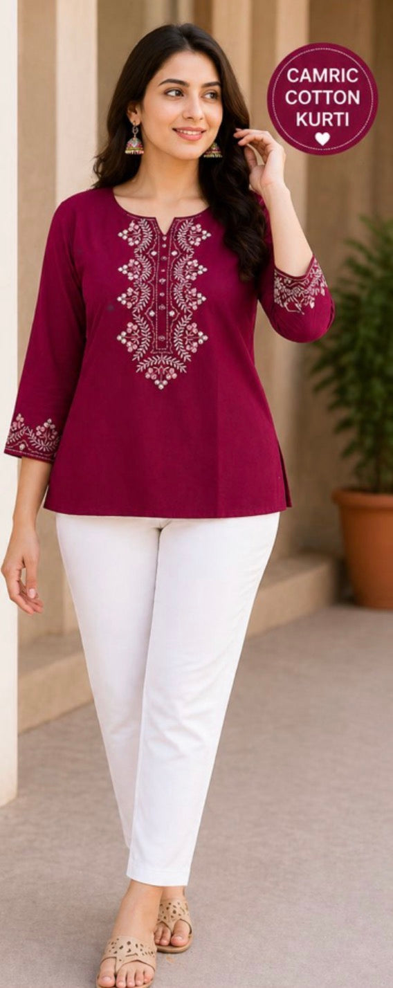 Camric Cotton Short Kurthi