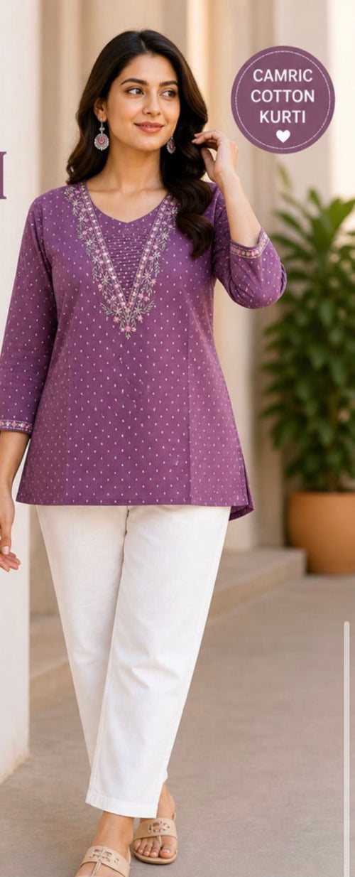 Camric Cotton Short Kurthi