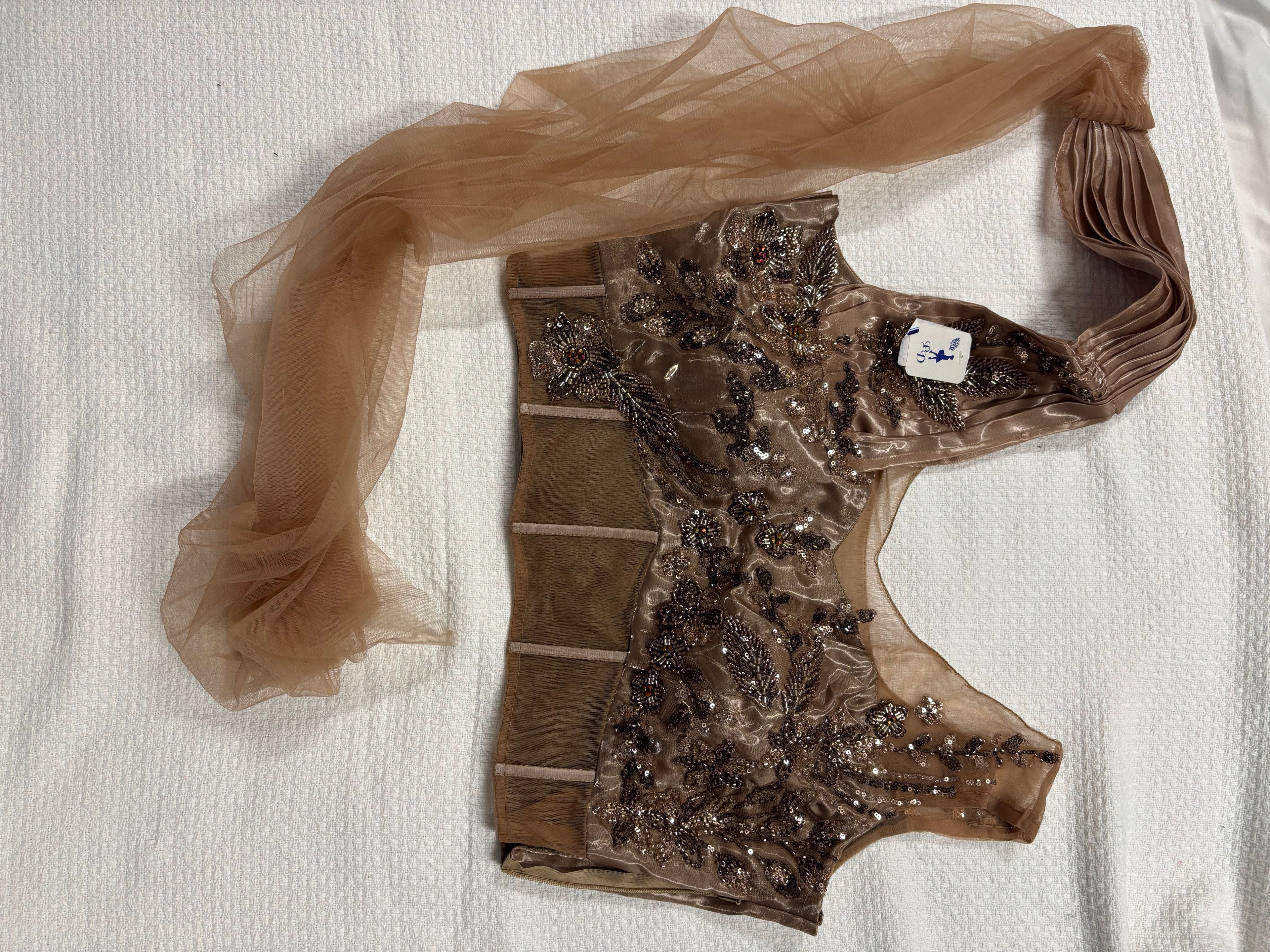 Boutique Worked Lehanga with Dupatta attached on Blouse
