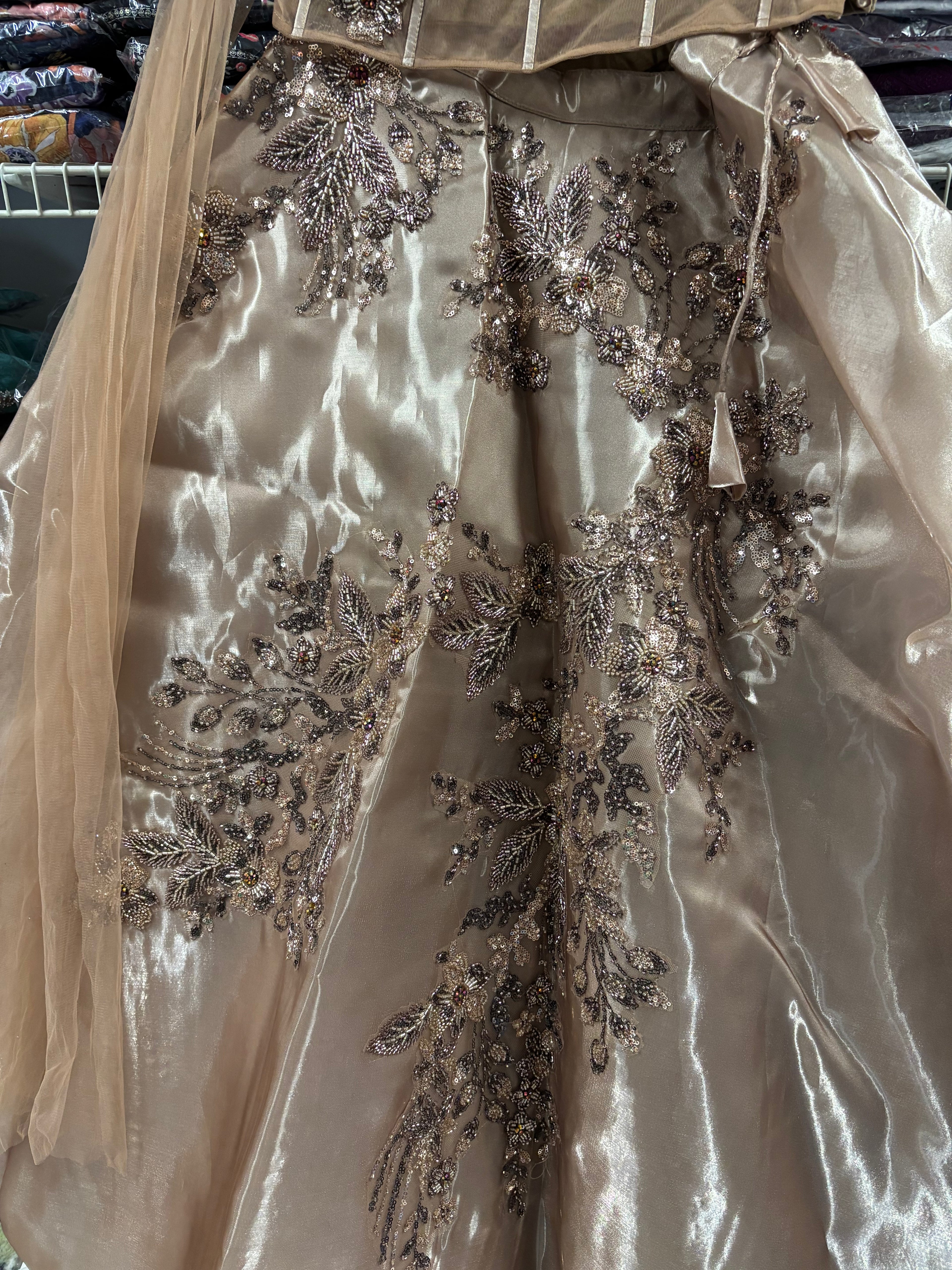 Boutique Worked Lehanga with Dupatta attached on Blouse