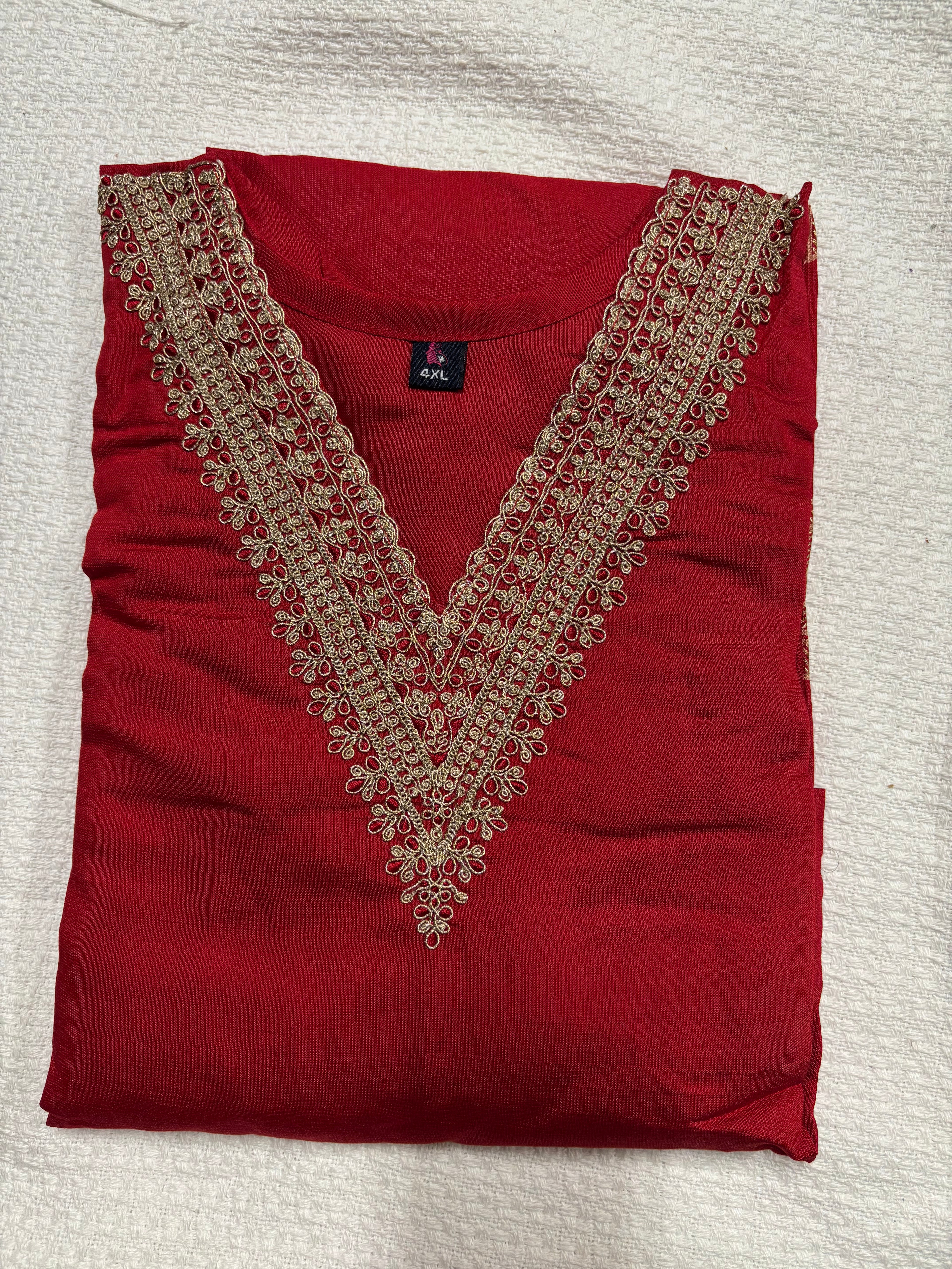 Cotton Kurthi Set with Foil Print.