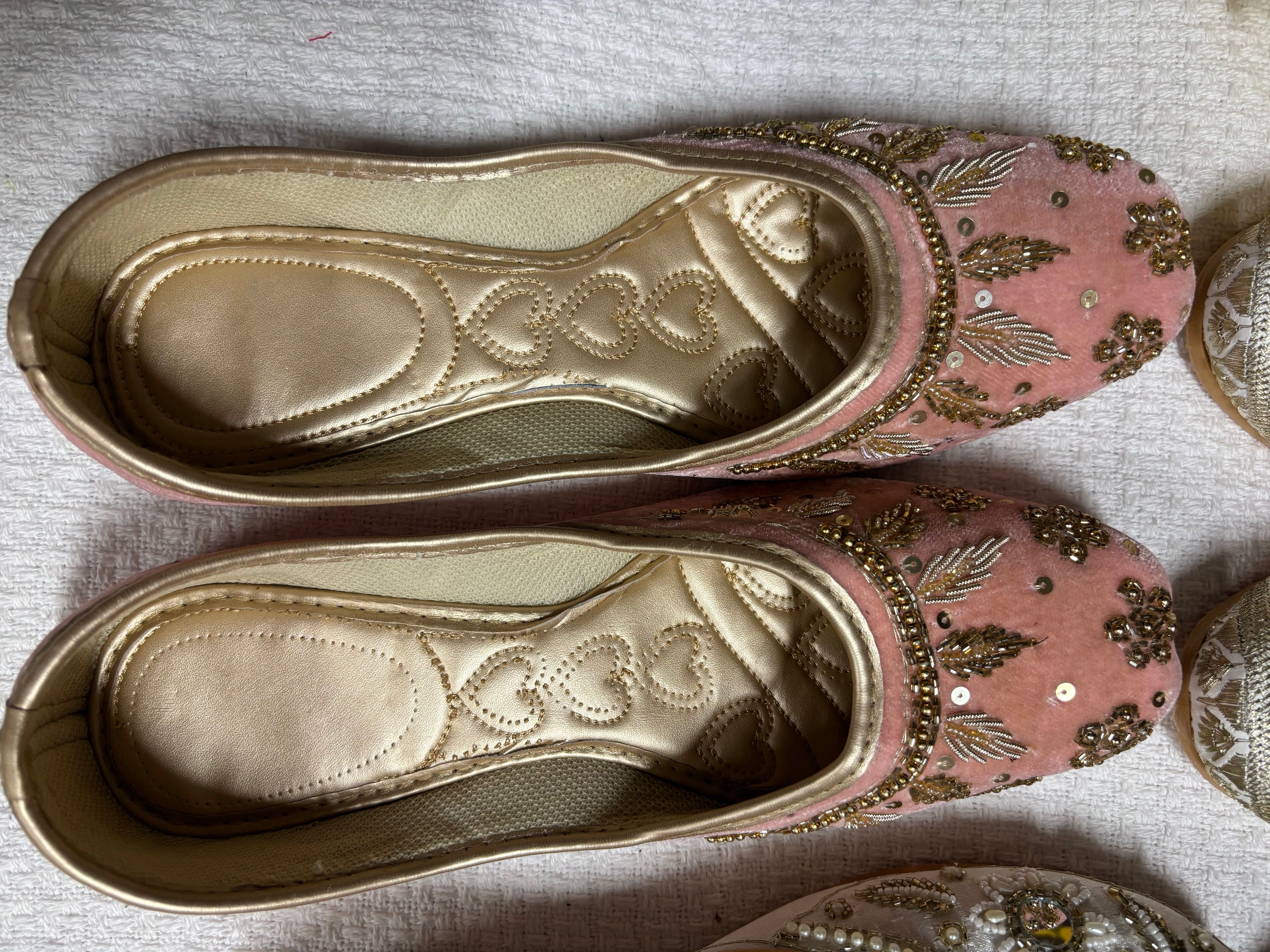 Embroidered and Stone Hand Work Khussa Sandal: Indian and Pakistani Jutti with Beads