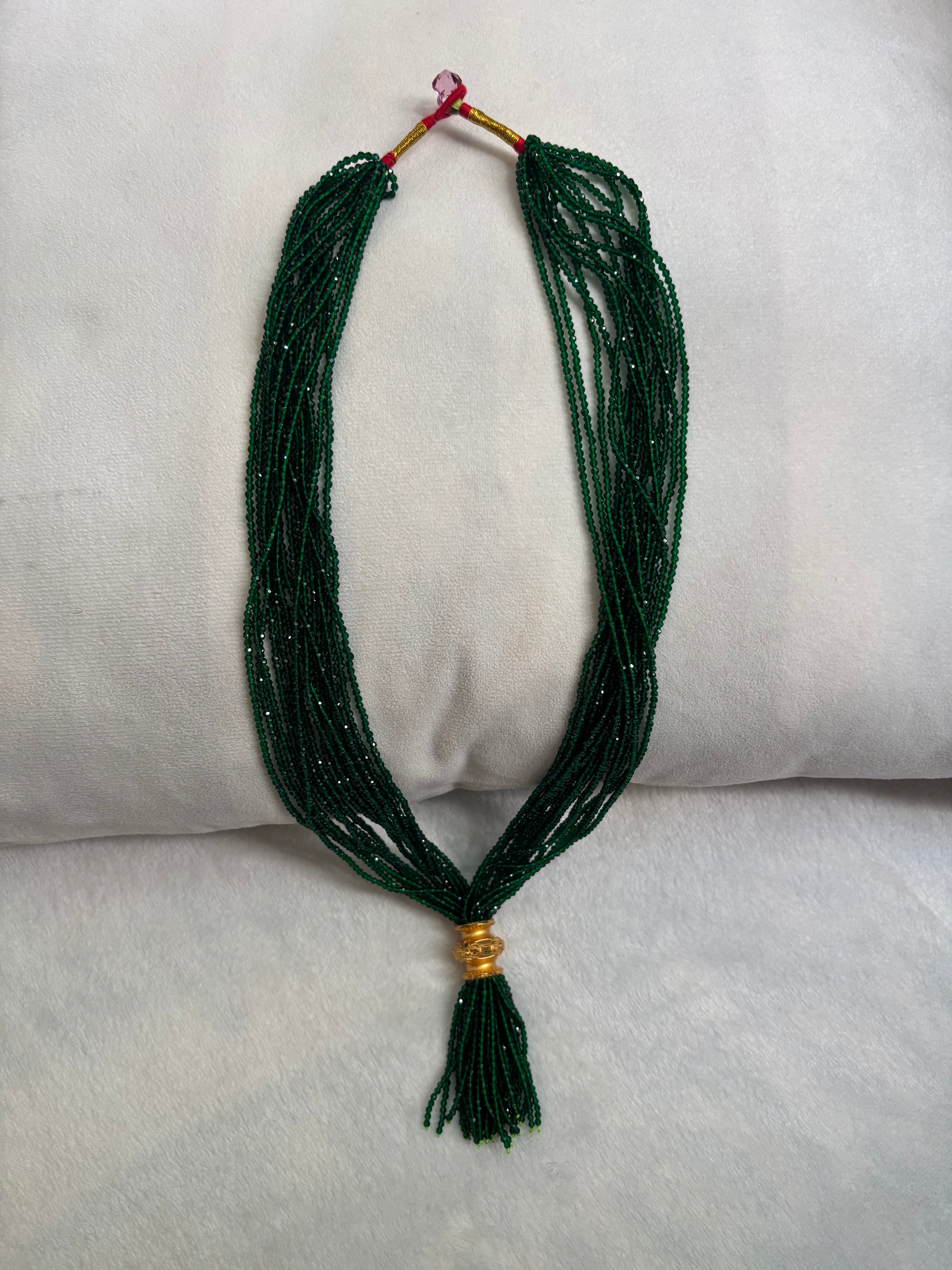Gold Plated Kalas Necklace on Hydro Crystal