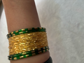 12 Pices Of Gold Plated Golden Bangles