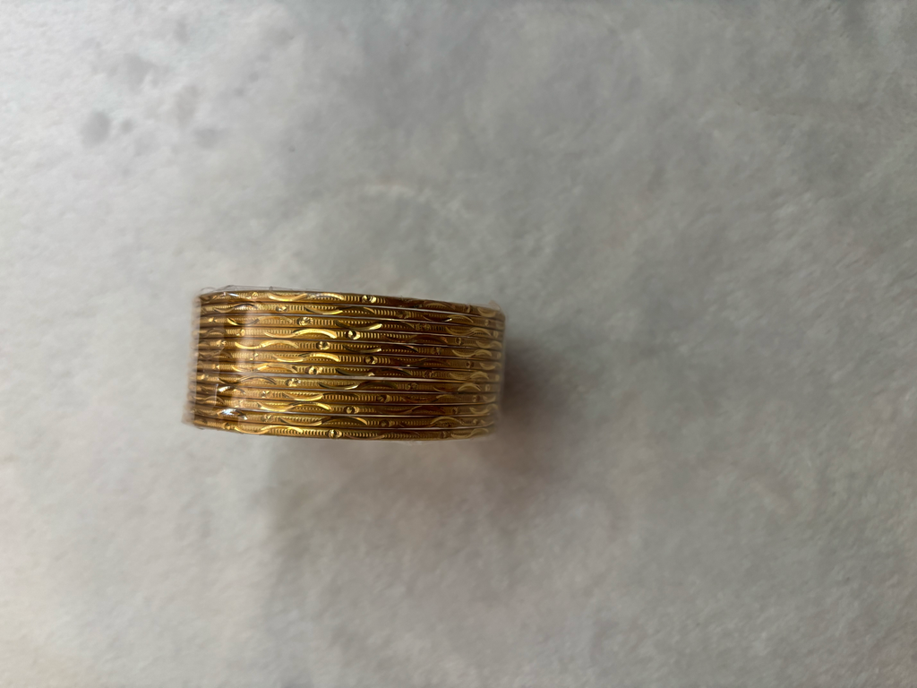 Gold Plated Bangles One Dozen