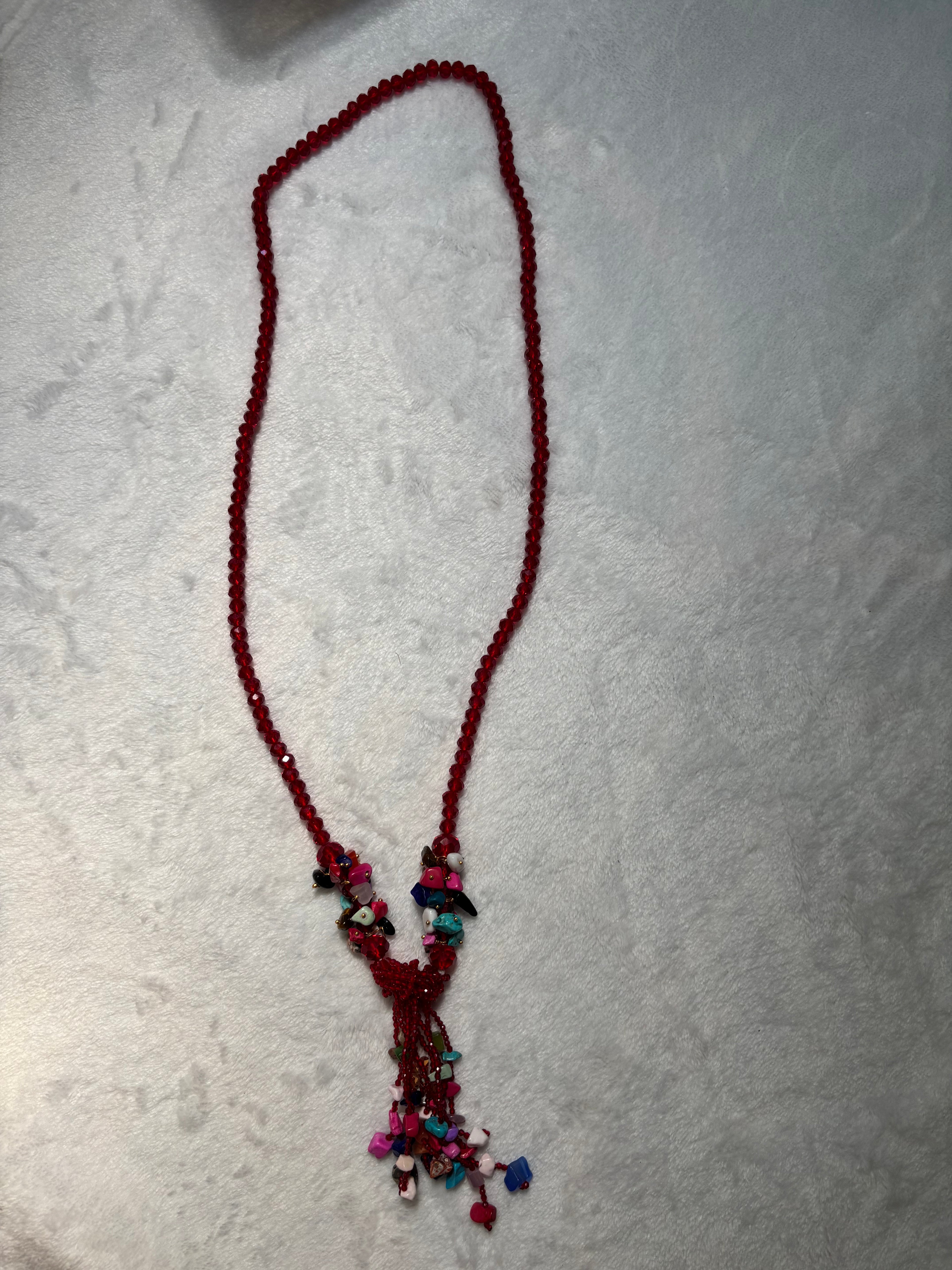 Handmade Necklace Made With Natural Stone and Crystal