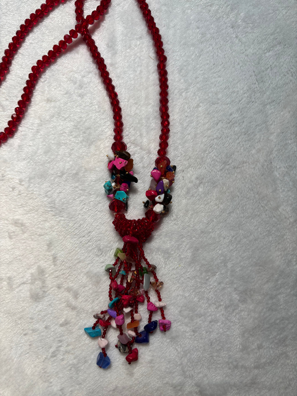 Handmade Necklace Made With Natural Stone and Crystal