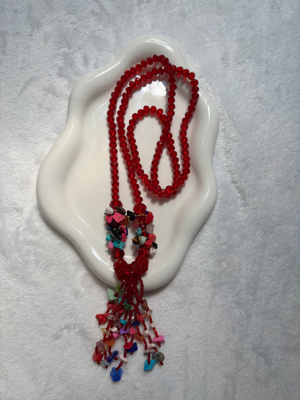 Handmade Necklace Made With Natural Stone and Crystal