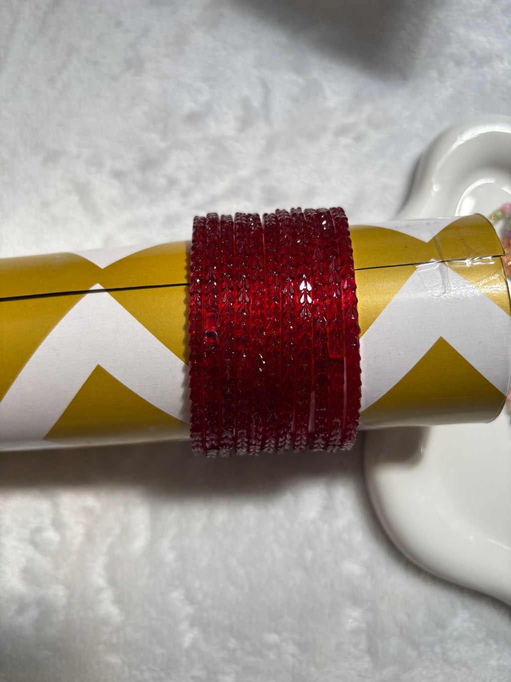 12 Pcs Marron Red  Bangels For Her