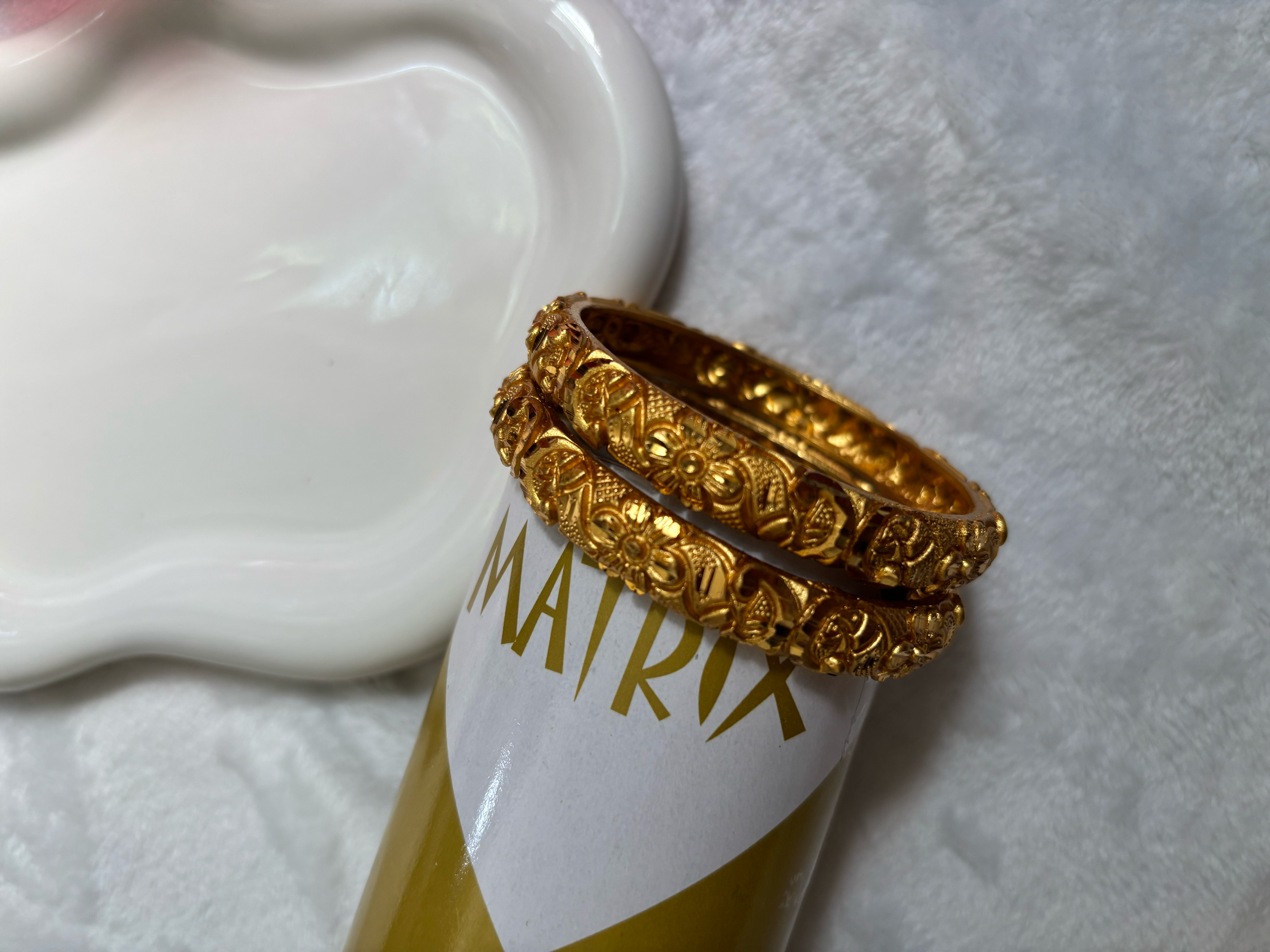 Gold Plated Designed Bangles