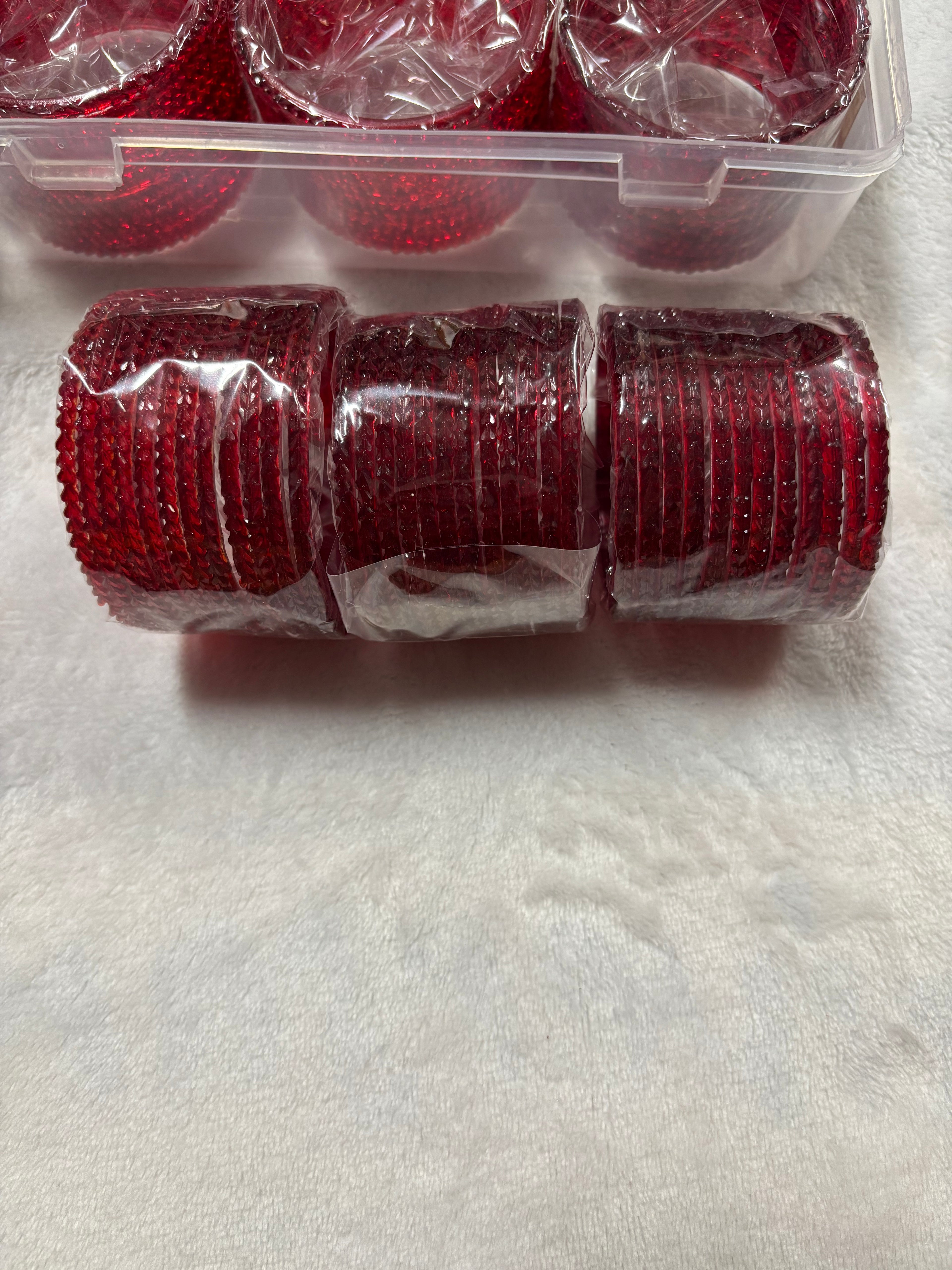 12 Pcs Marron Red  Bangels For Her