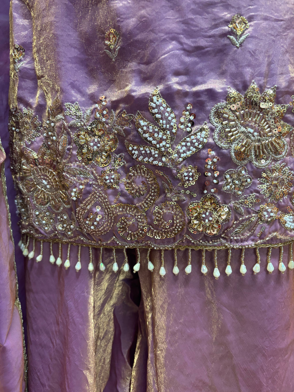 Fancy Sharara Set With Handwork