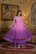 Maiju And Vanji Fashion Plazzo Kurtha Set With Glass work and Embroidary Work.
