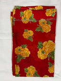 Georgette Saree with Yello Rose Floral Pattern