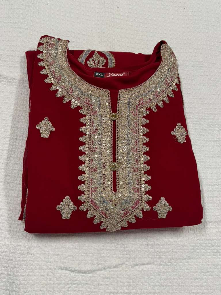 Girls Plazzo Set with embroidary and stone worked