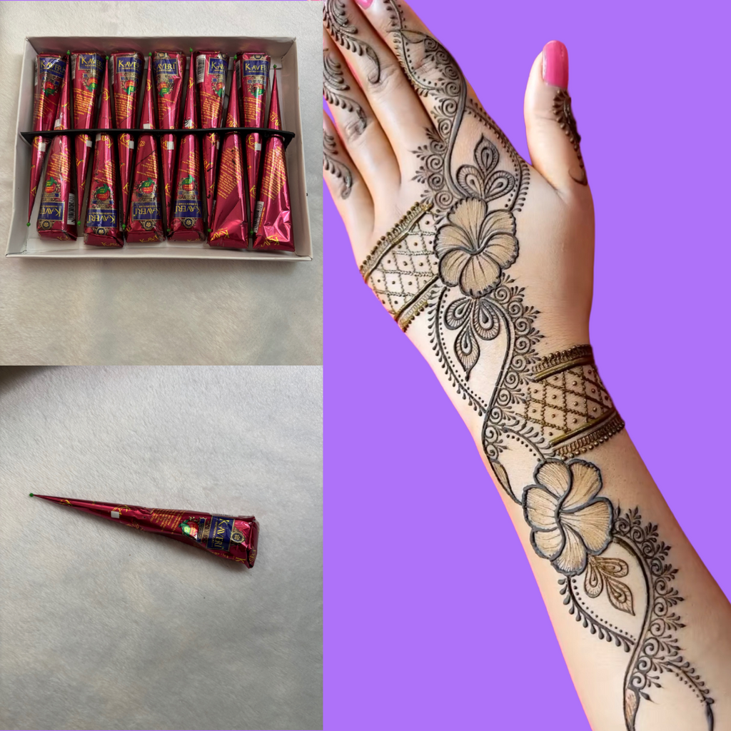 Henna Cones, DIY Temporary Tattoo Art, Ideal for Body Art, Safe Skin