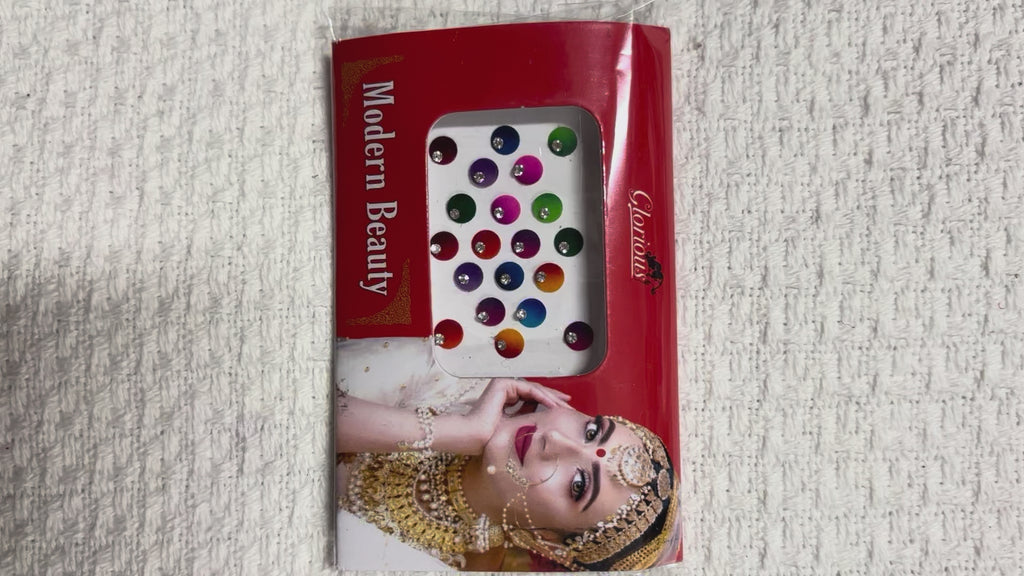 Viral Bindi for womens/ Rainbow Bindi/ OM Bindi/ Rihno Stone Worked Round Bindi